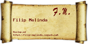 Filip Melinda névjegykártya